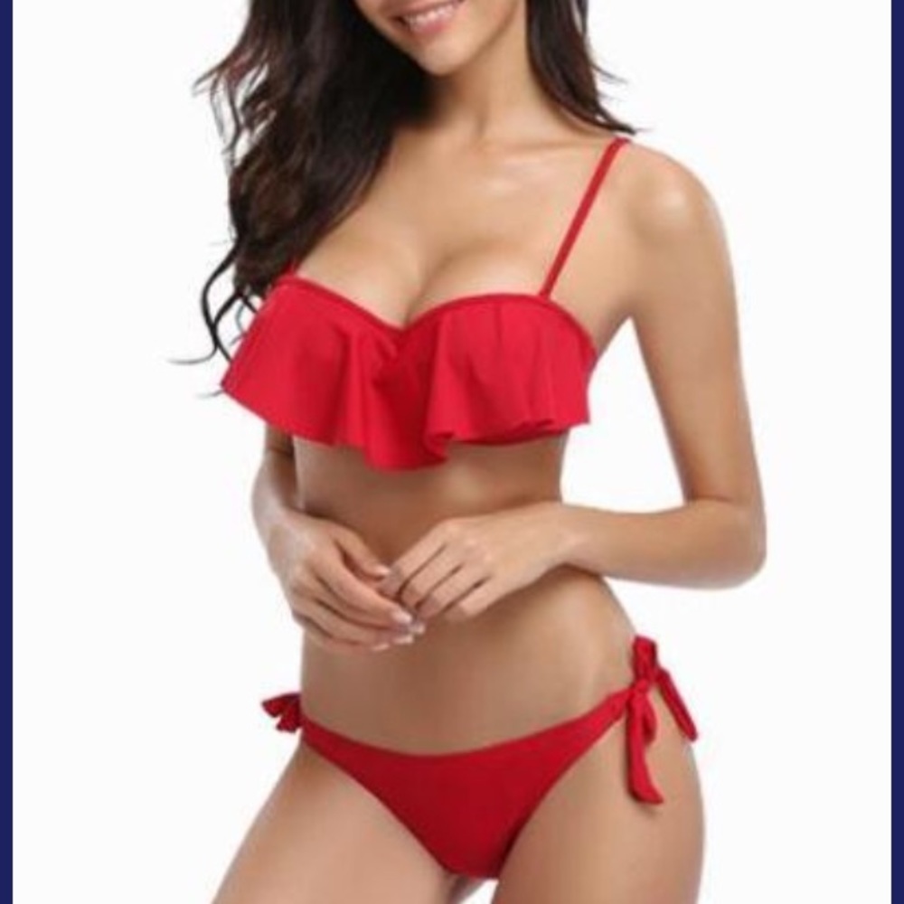 Ruffled Red Bikini - New!